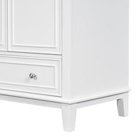 30" Bathroom Vanity with Sink Combo, Multi-functional Bathroom Cabinet with Doors and Drawer, Solid Frame and MDF Board, White