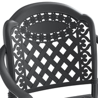 5-Piece Set Of Cast Aluminum Patio Furniture  With Black Frame and  Seat Cushions In Random Colors