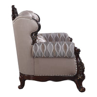 ACME Benbek Chair w/Pillow in Fabric & Antique Oak Finish LV00811