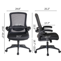 Ergonomic Office Chair Adjustable Height Computer Chair Breathable Mesh Home Office Desk Chairs with Wheels Comfy Executive Rolling Swivel Task Chair with Adjustablelip up Arms & Lumbar Support