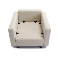 2 Seat Module Sectional Sofa Couch With 2 Ottoman for living room,Seat Cushion and Back Cushion Non-Removable and Non-Washable,Cream