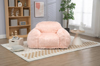 Bean bag chair lazy long hair sofa bean bag chair adult, teen high density foam filled modern focus chair comfortable living room, bedroom chair