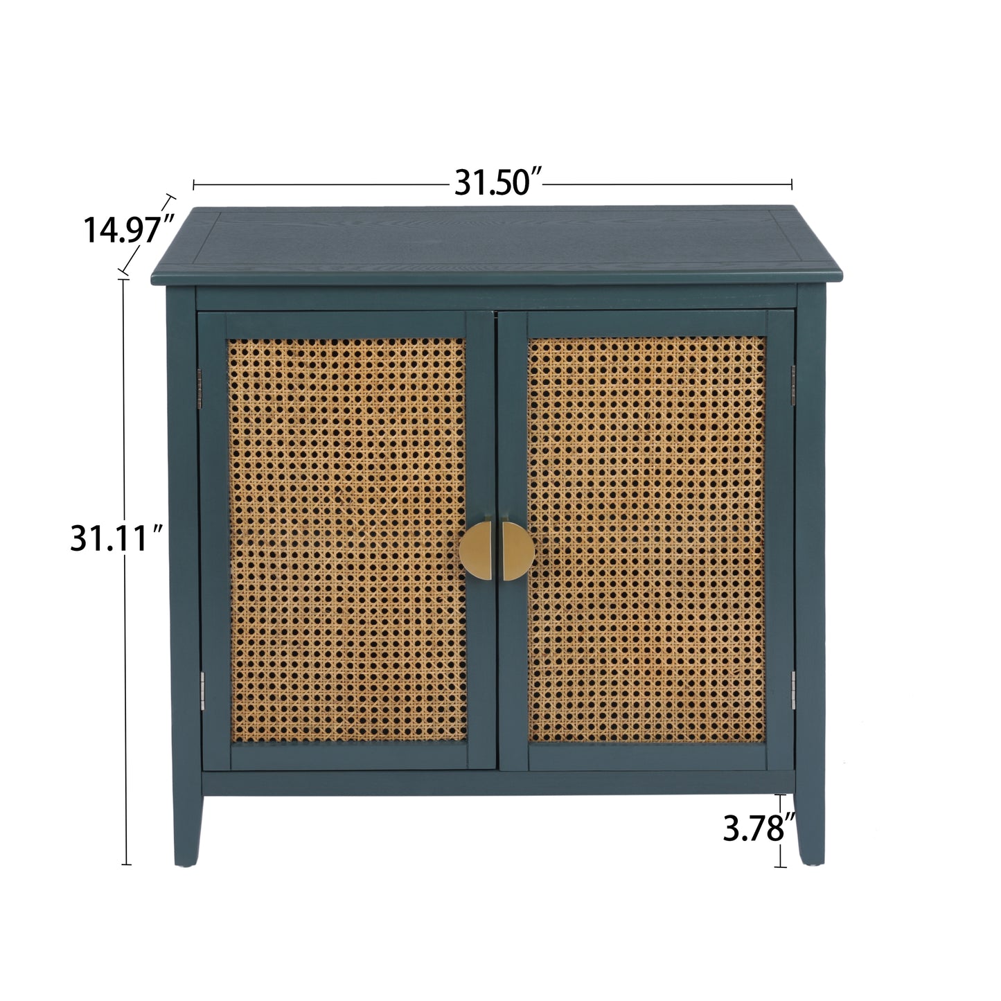 2 Door Cabinet,Naturel Rattan,Suitable for bedroom, living room, study