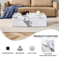 A stylish and durable design paired with a modern 3 piece coffee table set with marble patterns.