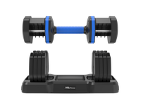 Adjustable Dumbbell - 55lb x2 Dumbbell Set of 2 with Anti-Slip Handle, Fast Adjust Weight by Turning Handle with Tray, Exercise Fitness Dumbbell Suitable for Full Body Workout