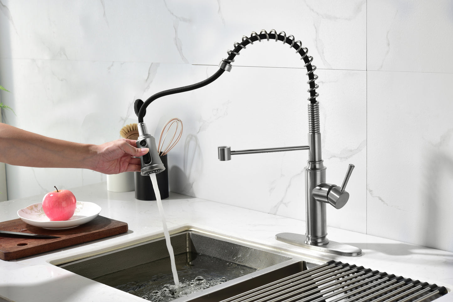 Touch Kitchen Faucet with Pull Down Sprayer Commercial Kitchen Faucet with Dual Function Pull-Down