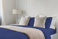 Luxurious Viscose from 100% Bamboo 2-Piece Pillowcase Set , Oeko-TEX Certified, Queen - Indigo