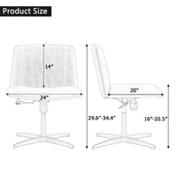 High Grade Pu Material. Home Computer Chair Office Chair Adjustable 360 ° Swivel Cushion Chair With Black Foot Swivel Chair Makeup Chair Study Desk Chair. No Wheels set of 2.