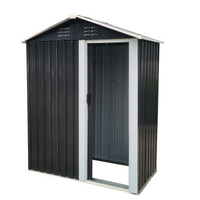 XWT009 Metal storage shed (3*5ft) outdoor black and white backyard storing tools