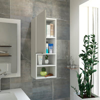 Mila  Bathroom Cabinet, Two Internal Shelves, Two External Shelves, Single Door -White