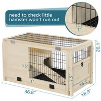 Wood Rabbit Hutch,Guinea Pig House Leak Proof Design