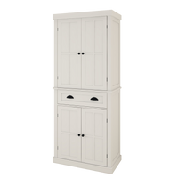 Four-door, one-drawer cabinet, Field grid model-White