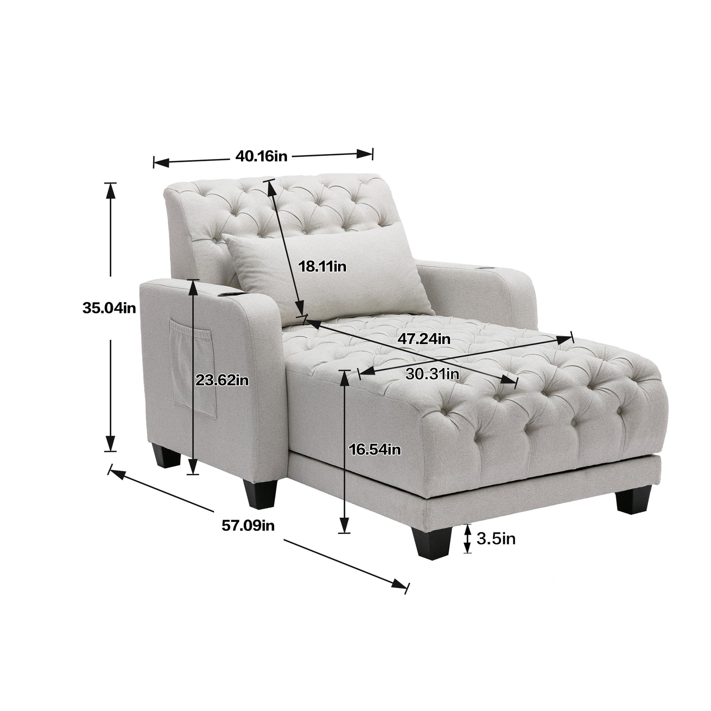 COOLMORE  Living Room Leisure Sofa /Barry sofa