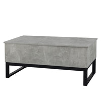 Alloylegs coffee table,Computer deskGametable furniture decoration,open storage,around the lifting table top and hidden compartment,elevatortable for dining room color light gray withSandstone texture