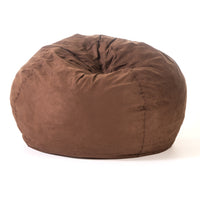 Kaina Modern Microfiber 5 Foot Bean Bag, French Roast Brown