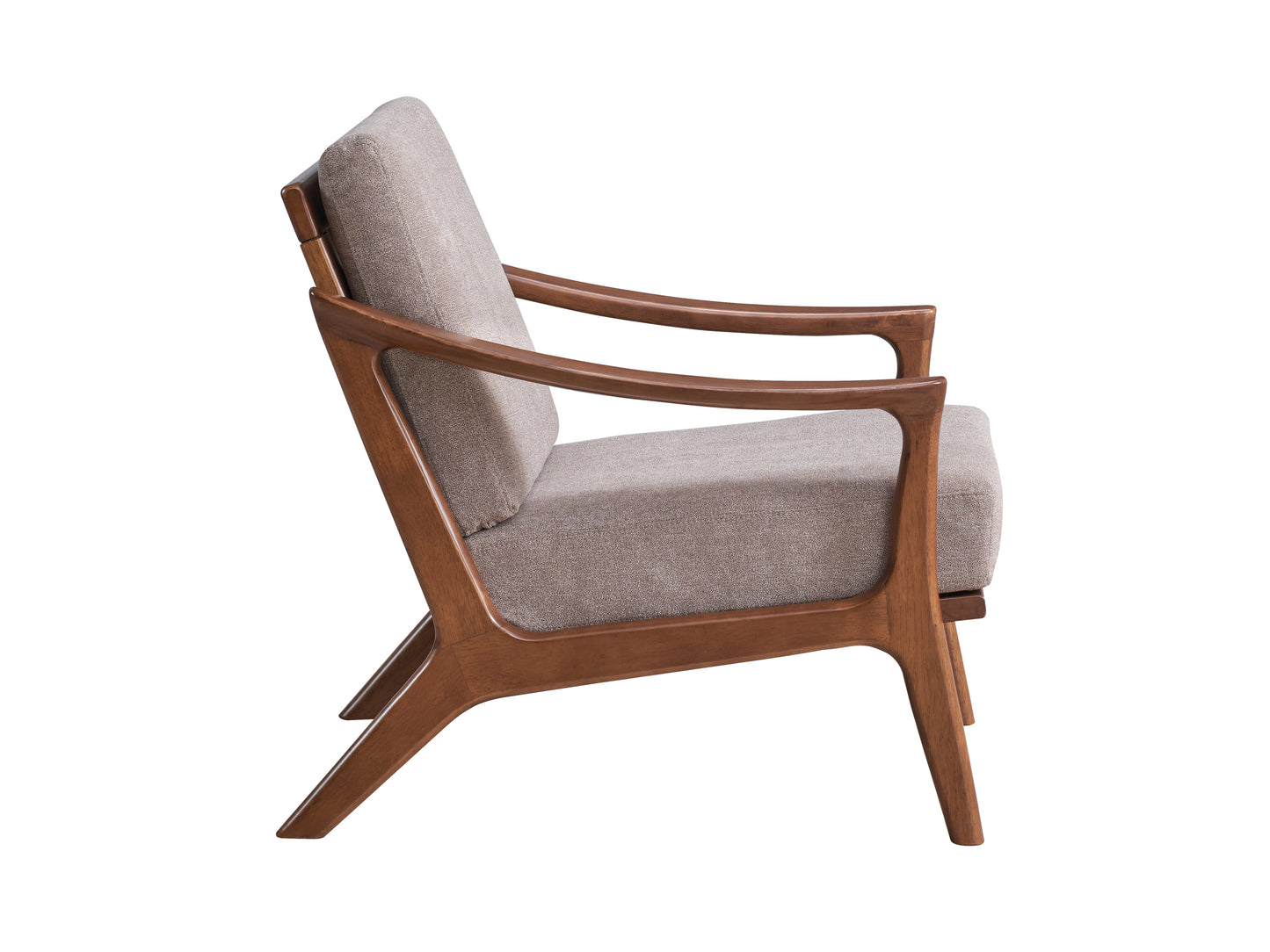 ACME Lide Accent Chair, Light Brown Fabric & Brown Finish AC02378