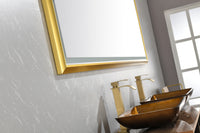 48 in. W x 30 in. H Oversized Rectangular Gold Framed LED Mirror Anti-Fog Dimmable Wall Mount Bathroom Vanity Mirror   Wall Mirror Kit For Gym And Dance Studio