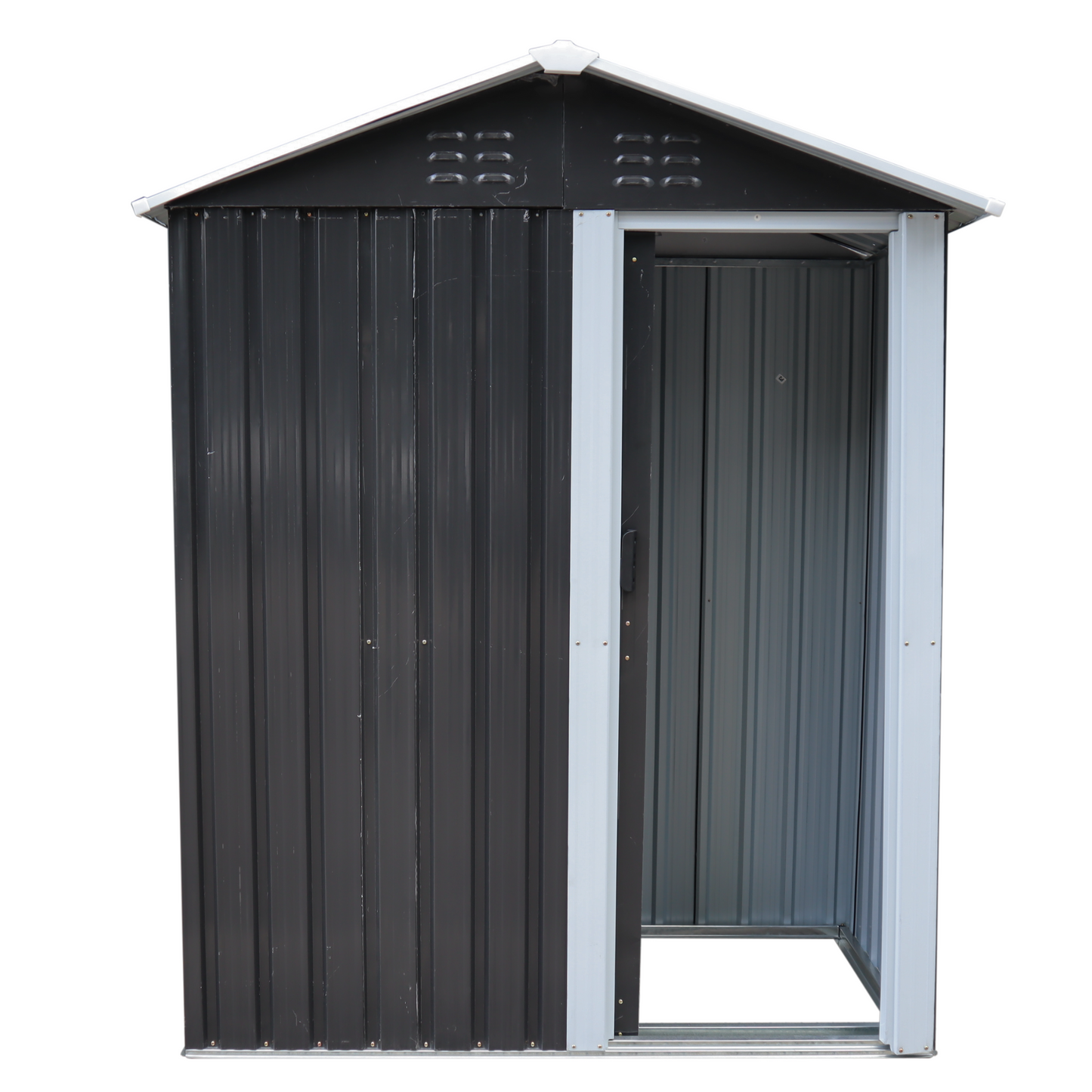 XWT009 Metal storage shed (3*5ft) outdoor black and white backyard storing tools