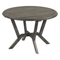 TOPMAX Mid-Century Round Table with Cross Legs for Small Places, Kitchen, Studio, Gray