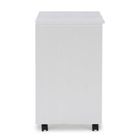 Six Drawer Wide Roll Storage Cart, White Finish, Office and Home Furniture