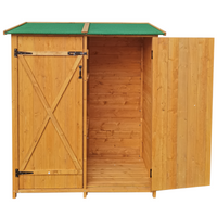 XWT011 WOODENSHED Natural for backyard garden big Tool storage Flat roof tool room