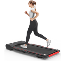 Under Desk Walking Pad Treadmill Foldable with Handlebar Remote Controll, 300 LB Capacity