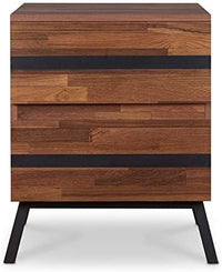 ACME Karine End Table in Walnut & Black 80622