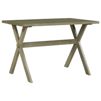 TOPMAX Farmhouse Rustic Wood Kitchen Dining Table with X-shape Legs, Gray Green