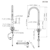 Single Handle Pull Down Sprayer Kitchen Faucet with Advanced Spray, Pull Out Spray Wand in Matte Black