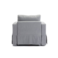 2 Seat Module Sectional Sofa Couch With 2 Ottoman,Seat Cushion and Back Cushion Removable and Washable,Light Grey