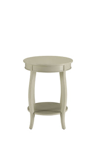 ACME Aberta Side Table in Antique White 82785