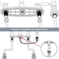 Two-Handle Kitchen Faucet with Pull-Out Side Sprayer, 360 Swivel 304 Stainless steel, 4-hole 8 inch installation, Brushed Nickel