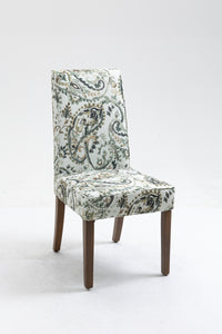 Cover Removable Interchangeable and Washable Taupe Cashew Fabric Upholstered Parsons Chair with Solid Wood Legs 2 PCS