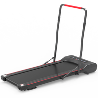 Under Desk Walking Pad Treadmill Foldable with Handlebar Remote Controll, 300 LB Capacity