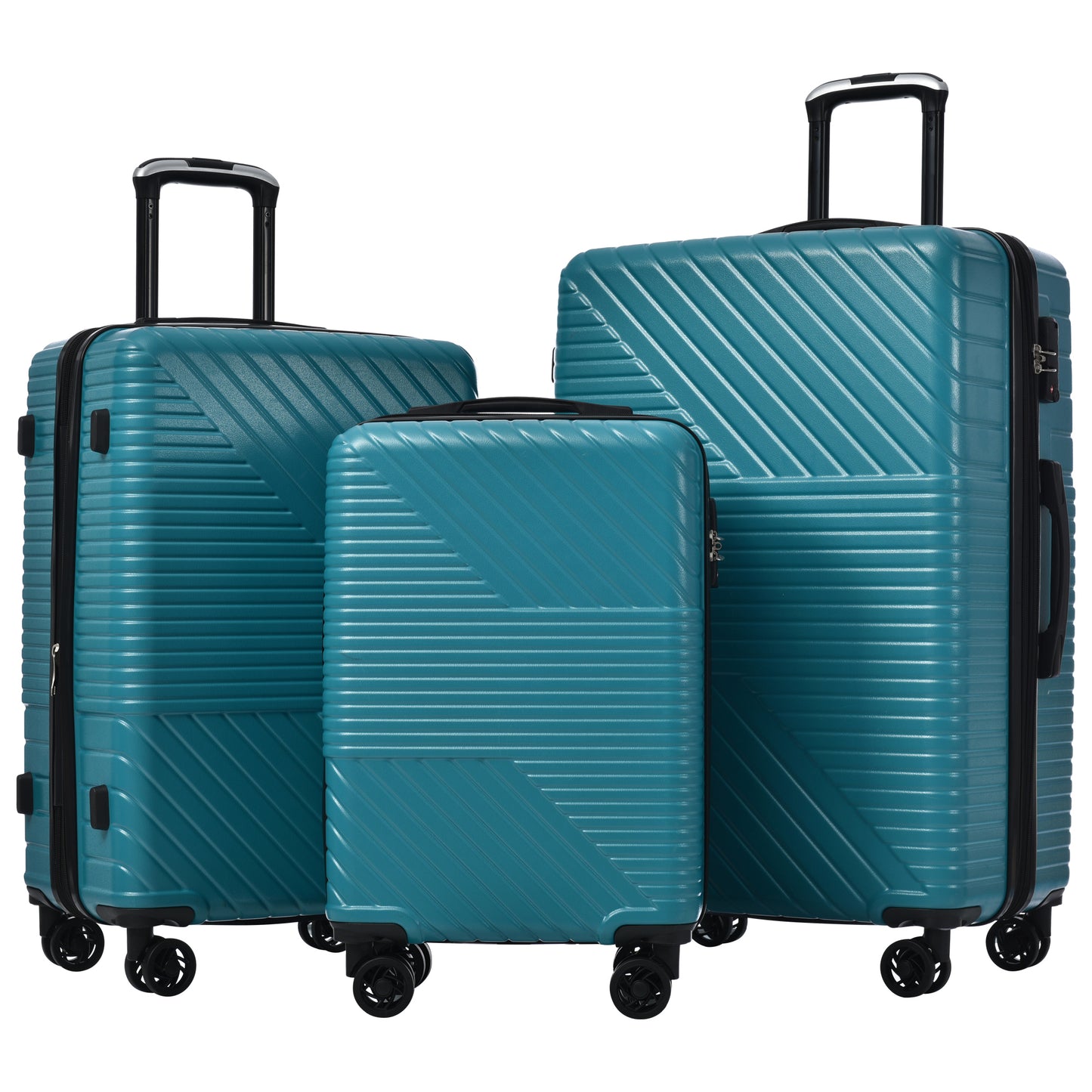 Hardshell Luggage Sets 3 Piece double spinner 8 wheels Suitcase with TSA Lock Lightweight 20''24''28''