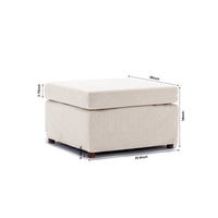 3 Seat Module Sectional Sofa Couch With 2 Ottoman,Seat Cushion and Back Cushion Removable and Washable,Cream