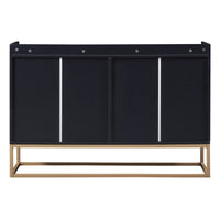 TREXM Modern Sideboard Elegant Buffet Cabinet with Large Storage Space for Dining Room, Entryway (Black)