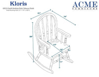 ACME Kloris Youth Rocking Chair in Tobacco 59215