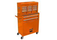 High Capacity Rolling Tool Chest with Wheels and Drawers, 8-Drawer Tool Storage Cabinet--ORANGE