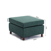 2 Seat Module Sectional Sofa Couch With 1 Ottoman for living room,Seat Cushion and Back Cushion Non-Removable and Non-Washable,Green