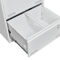 Filing Cabinet Lateral File Cabinet 3 Drawer, White Filing Cabinets with Lock, Locking Metal File Cabinets Three Drawer Office Cabinet for Legal/Letter/A4/F4 Home Offic