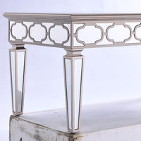 Elegant shiny silver mirror coffee table, cocktail table (39.5 "X 21.5" X 19.5 ")