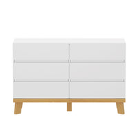 47.24"6-Drawers MDF Storage Cabinet,for Bedroom,Living Room,Dining Room,Hallways,White