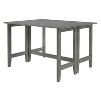 TOPMAX Farmhouse Wood Extendable Dining Table with Drop Leaf for Small Places, Gray