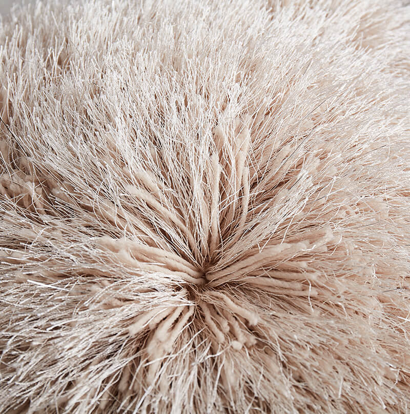 "Decorative" Shaggy Pillow with Lurex (18-in x 18-in)