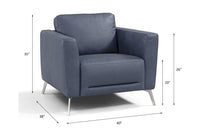 ACME Astonic Chair, Blue Leather LV00214