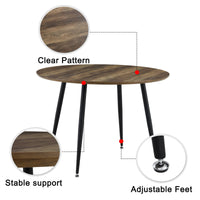 Diameter 44.8 inch MDF Modern simplicity roundI Imitation wood grain  dining table.Applicable 6-8 persons to dining room and meeting room.F-1164-WOOD