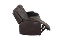 Benz LED & Power Recliner 3 PC Made With Faux Leather in Brown