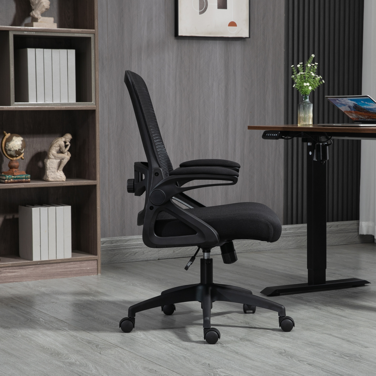 Ergonomic Office Chair Adjustable Height Computer Chair Breathable Mesh Home Office Desk Chairs with Wheels Comfy Executive Rolling Swivel Task Chair with Adjustablelip up Arms & Lumbar Support