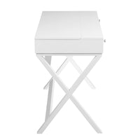 Lift Desk with 2 Drawer Storage, Computer Desk with Lift Table Top, Adjustable Height Table for Home Office, Living Room,white